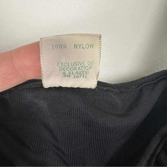 Chic Lingerie Sleepwear Pants One Piece Romper Size Small Black Vintage Ruffle - Picture 9 of 10